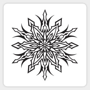 SYM STAR-TRIBAL- SNOWFLAKE DESIGN- BLACK Sticker